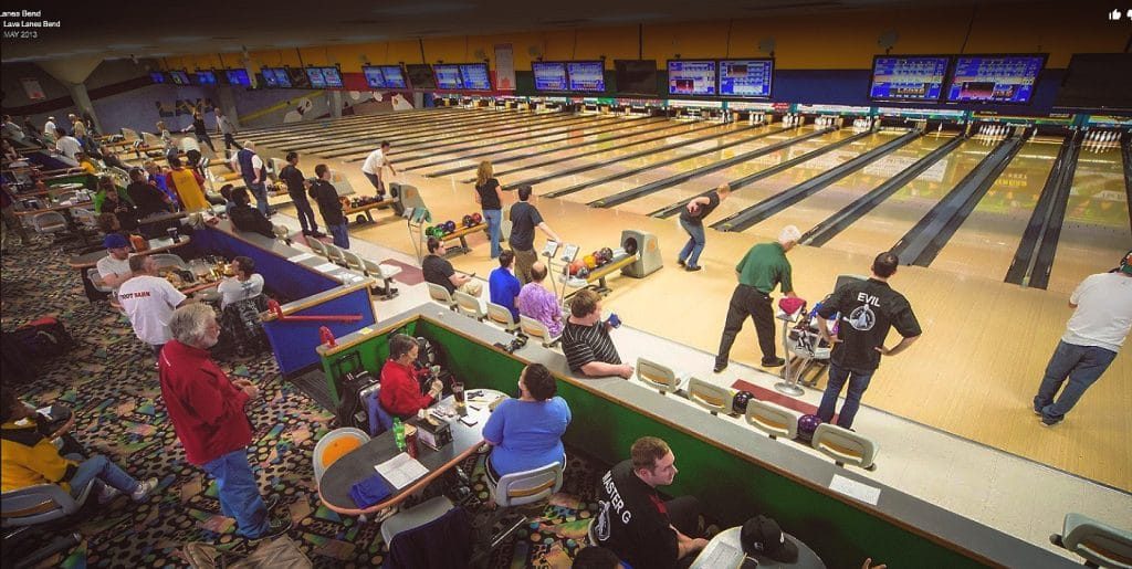 view of bowling lanes